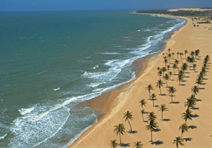 Cumbuco é um praia brasileira localizada no município de Caucaia, a 30 km da capital, Fortaleza no estado do Ceará - Foto: Google